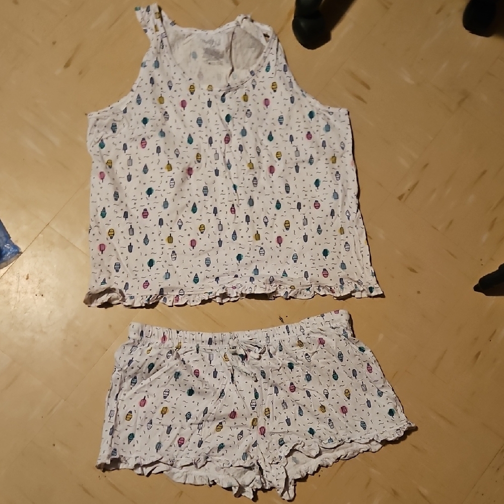 Colorful Balloon Print Pajama Set